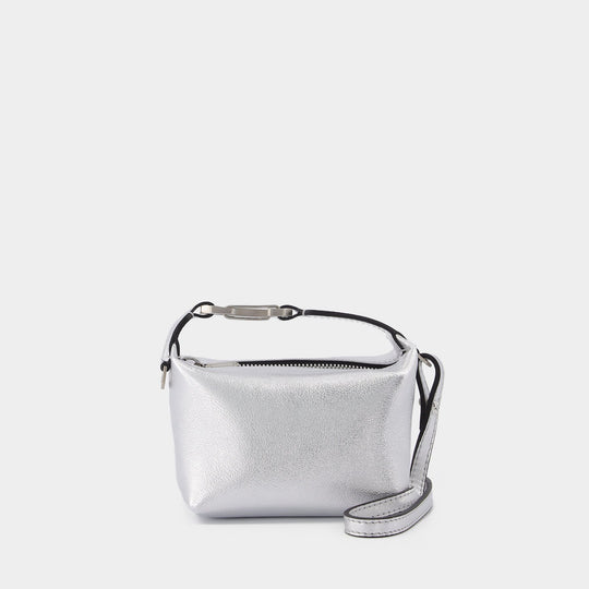 Sac Tiny Moon en Cuir Argenté