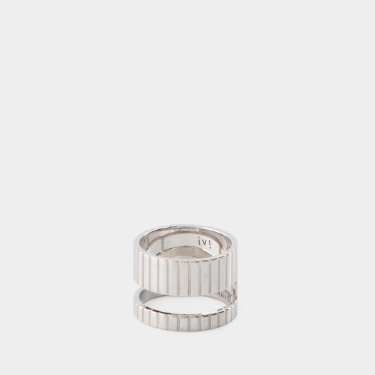 Bague Slot Core en Rhodium Argenté