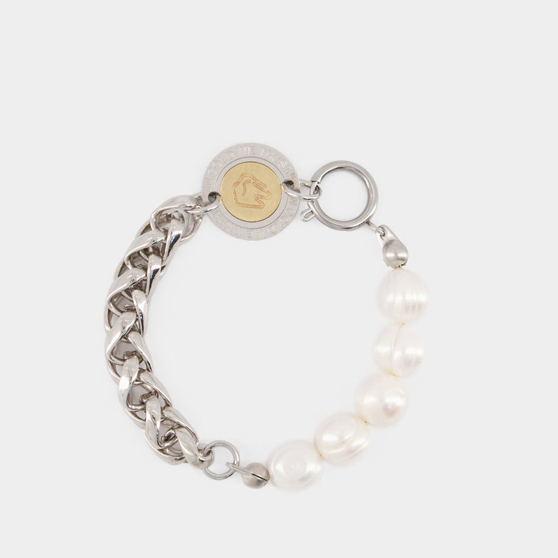 Bracelet Round & Pearls - In Gold We Trust - Laiton - Palladium