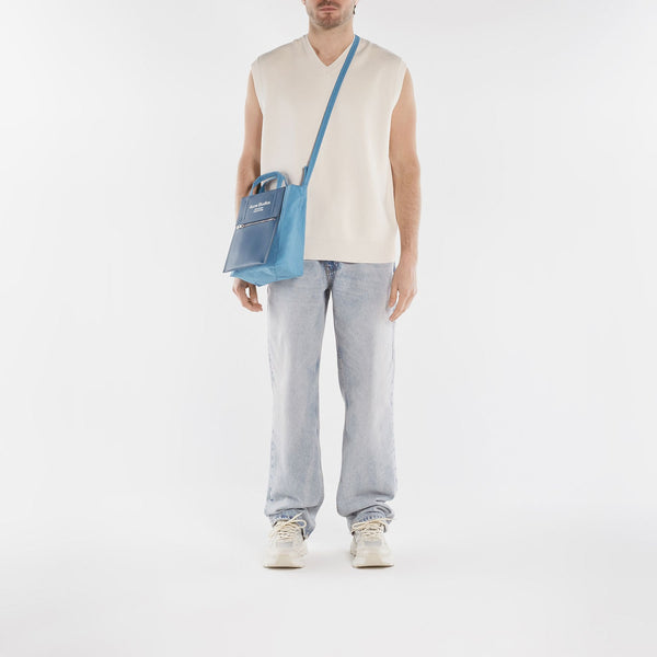 Tote Bag - Acne Studios - Cuir - Bleu Poudré/Bleu