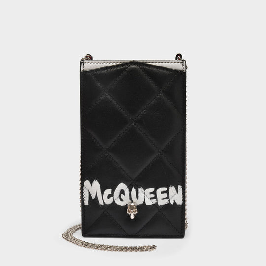 Sac pour Téléphone en Cuir Noir