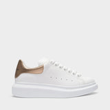 Sneakers Oversized - Alexander Mcqueen - Cuir - Blanc/Rose Gold