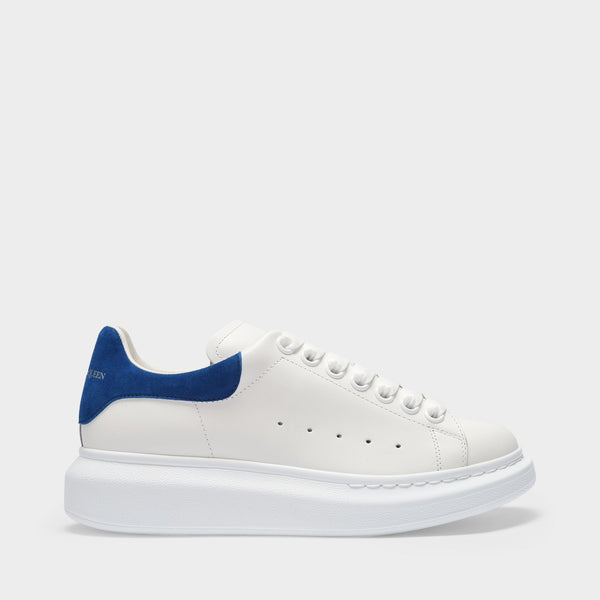 Sneakers Oversized - Alexander Mcqueen - Cuir - Blanc/Bleu Paris