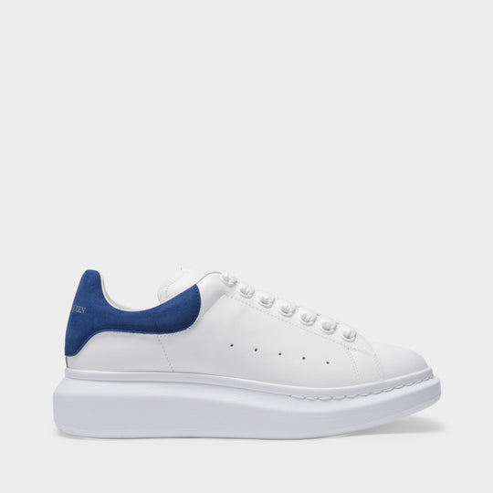 Sneakers Oversized - Alexander Mcqueen - Cuir - Blanc/Bleu Paris