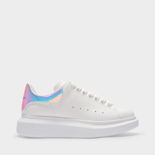 Sneakers Oversized - Alexander Mcqueen - Cuir - Blanc/Holographique