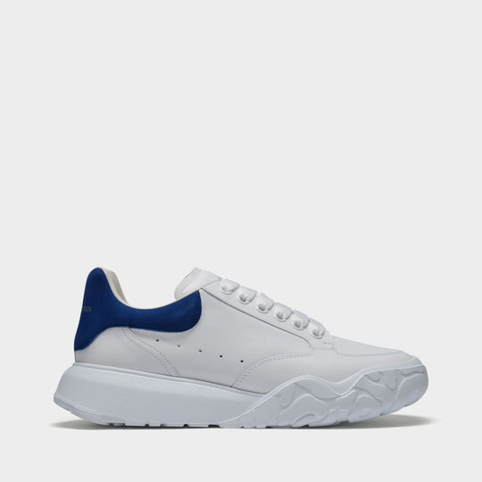 Sneakers Court - Alexander Mcqueen - Cuir - Blanc/Bleu Paris