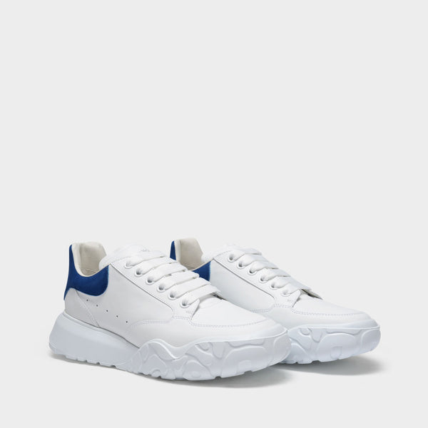 Sneakers Court - Alexander Mcqueen - Cuir - Blanc/Bleu Paris