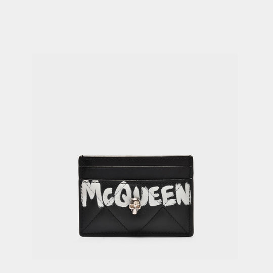 Porte-cartes en Cuir Noir