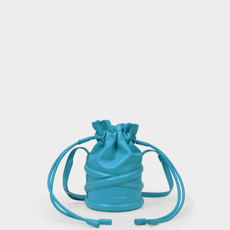 Sac Soft Curve en Cuir Bleu