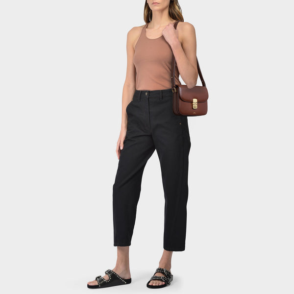 Sac Grace Small - A.P.C. - Cuir - Noisette
