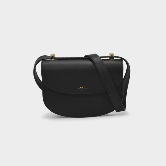 Sac Hobo Geneve Mini - A.P.C. - Cuir - Noir