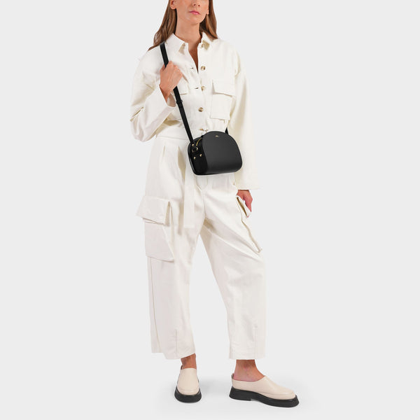 Pochette Demi-Lune - A.P.C. - Cuir - Noir