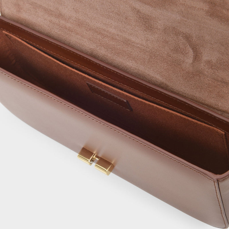 Sac Grace Baguette en Cuir Marron