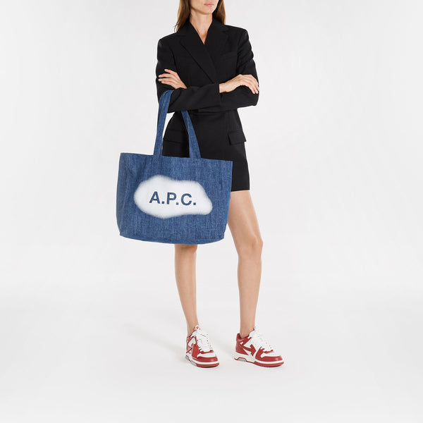Tote bag Diane - A.P.C - Coton - Bleu