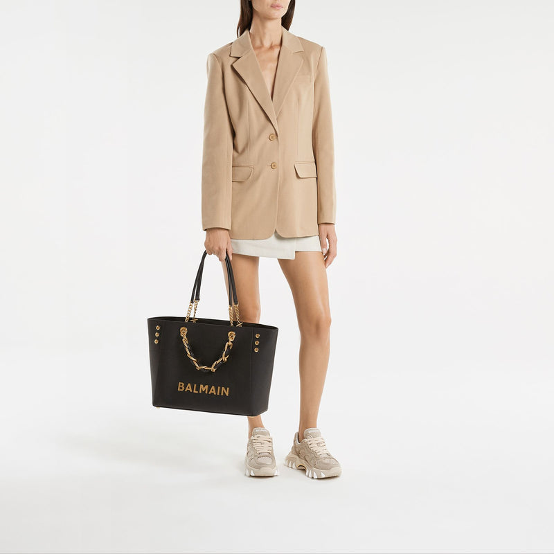 Sac Cabas 1945 Balmain Cuir Noir