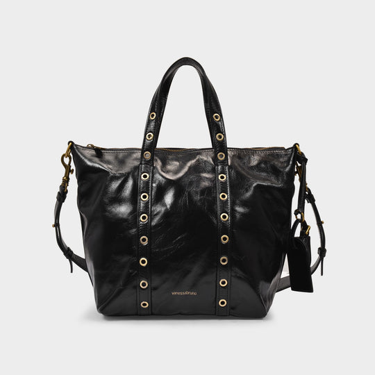 Sac Zippy Pm en Cuir Craquelé Noir