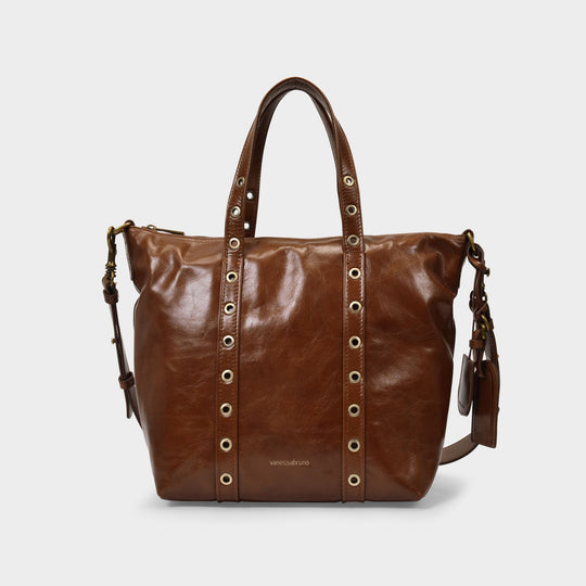 Sac Zippy Pm en Cuir Craquelé Marron