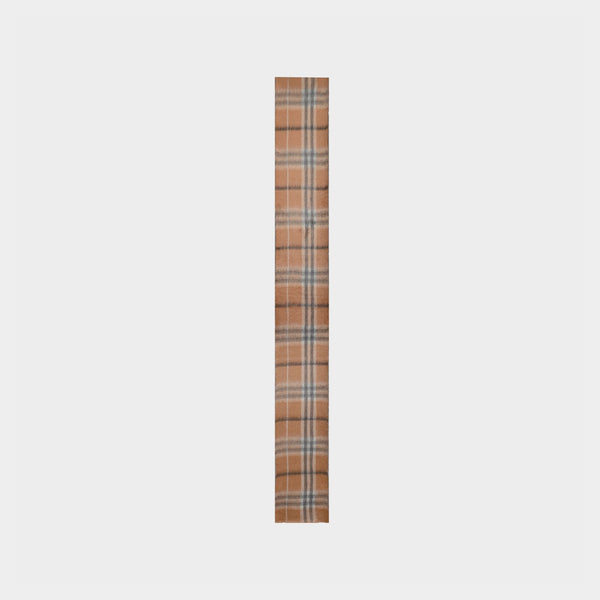 Echarpe Giant Check en Mohair Marron