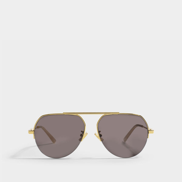 Lunettes de Soleil en Métal Doré