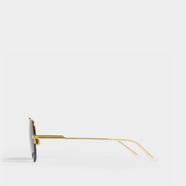 Lunettes de Soleil en Métal Doré