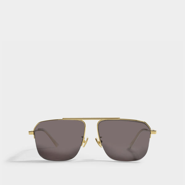 Lunettes de Soleil en Métal Doré