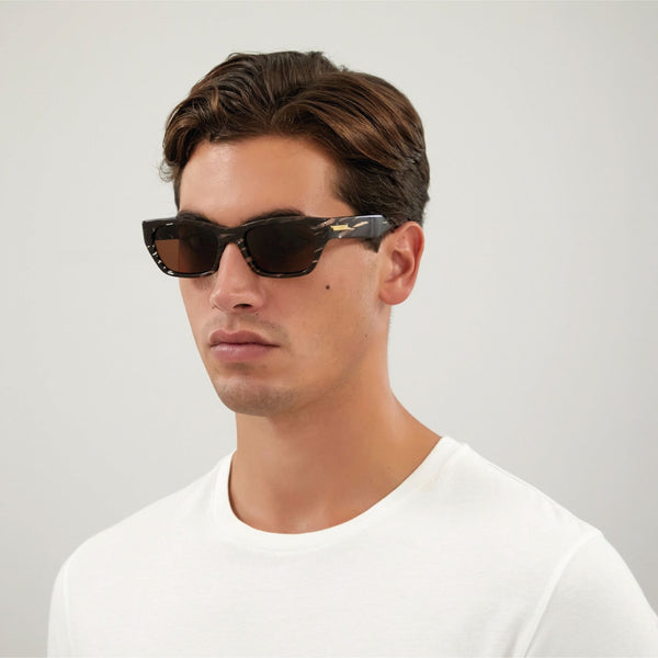 Lunettes de Soleil en Acétate Marron