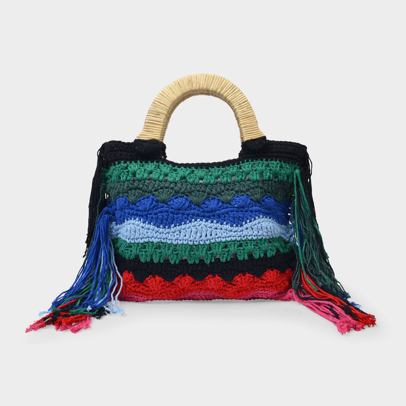 Sac Cabas Vera Mini en Crochet Multicolore