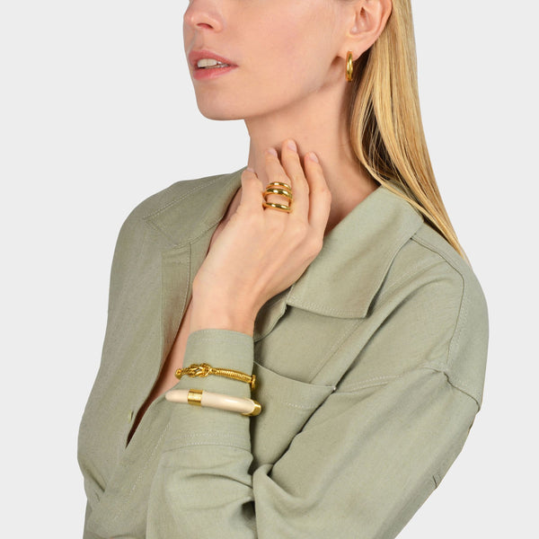 Bague Echo en Vermeil Doré