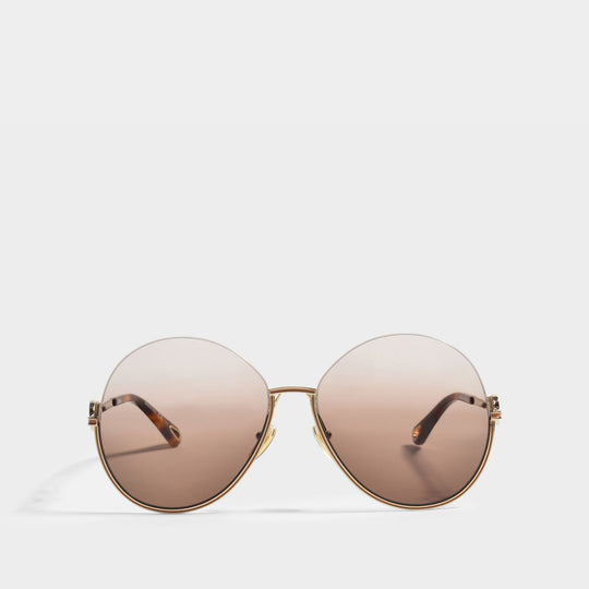 Lunettes de Soleil en Métal Doré