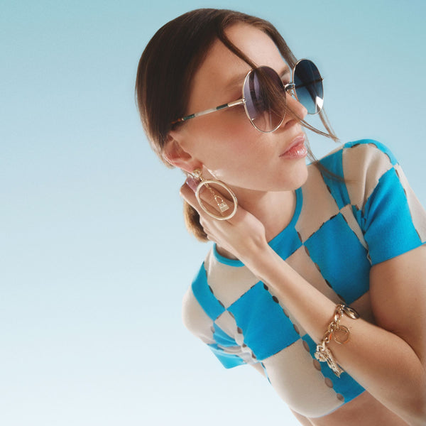 Lunettes de Soleil en Injection Doré