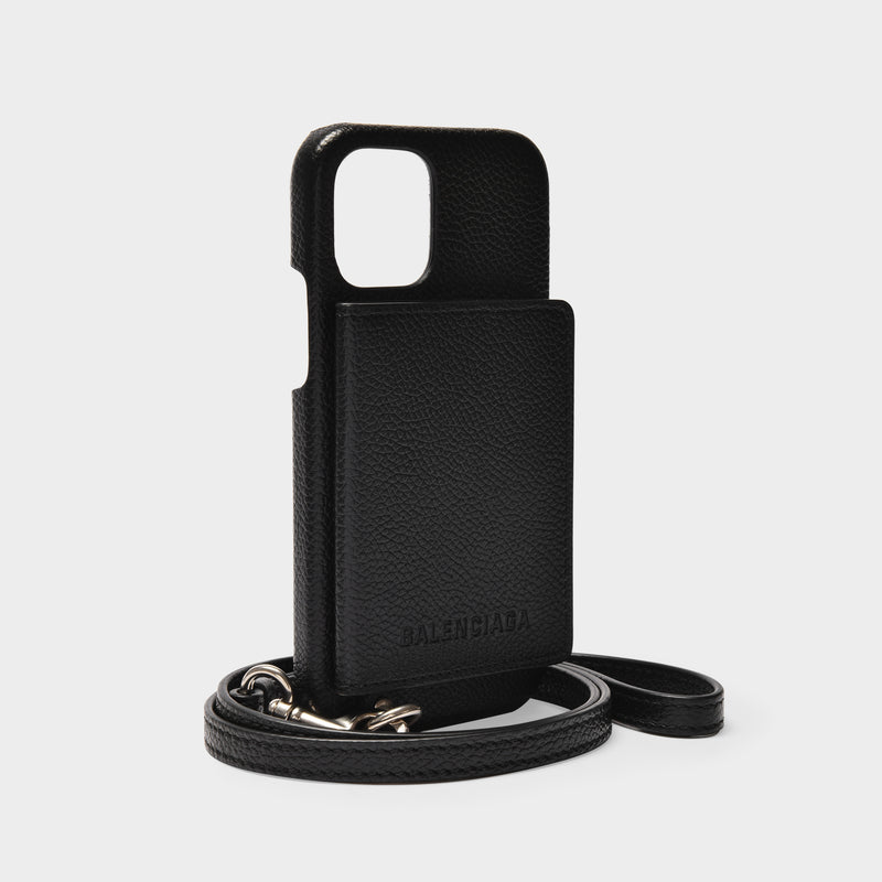 Etui pour petit téléphone portable vertical en cuir