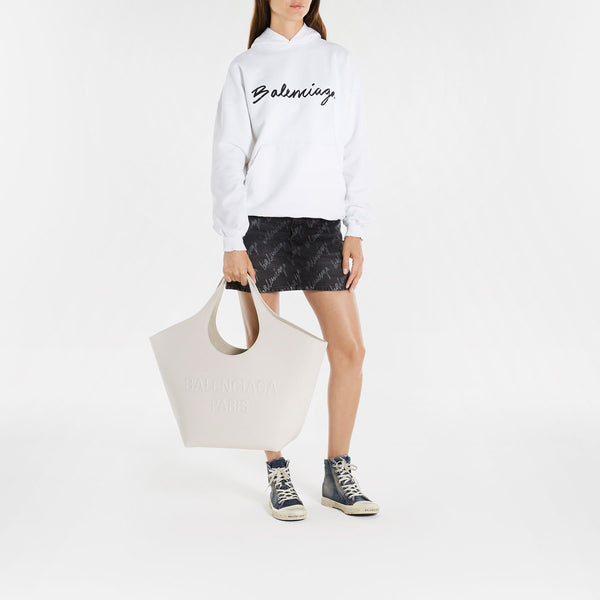 Sac Cabas Mary Kate - Balenciaga - Cuir - Nacre