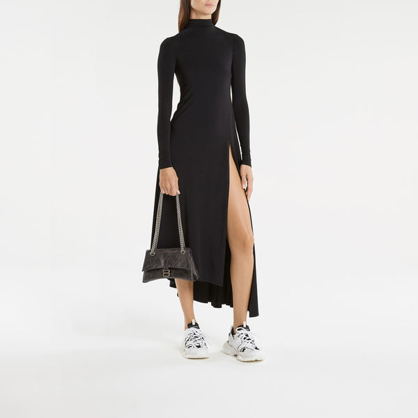 Sac à Bandoulière Crush S - Balenciaga - Cuir - Steel Grey