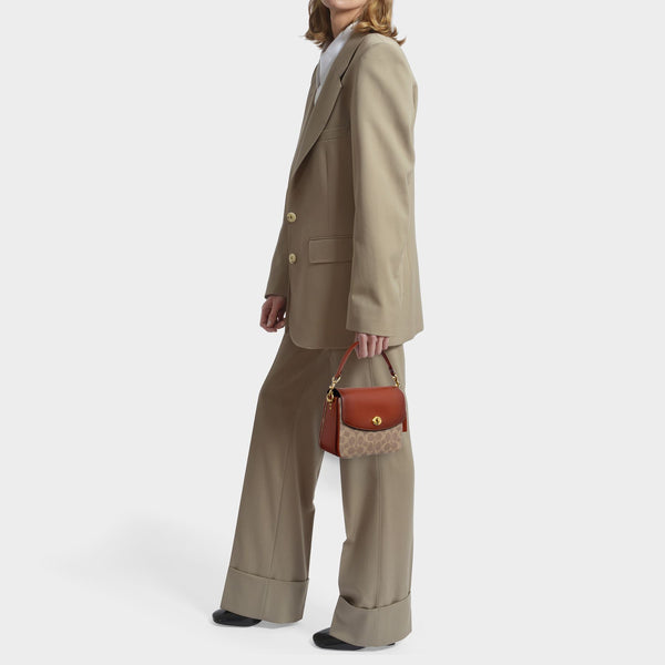 Sac À Bandoulière Cassie 19 - Coach - Toile - Tan Rust
