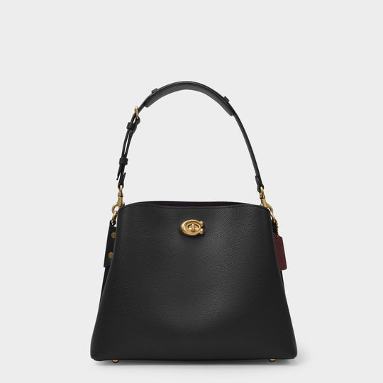 Sac Willow Shoulder - Coach - Cuir - Noir