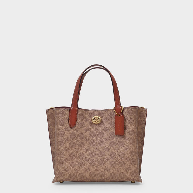 Tote Bag Willow Tote 24 - Coach - Toile - Tan Rust