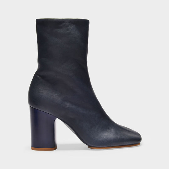 Bottines Bathy Grain en Cuir Bleu