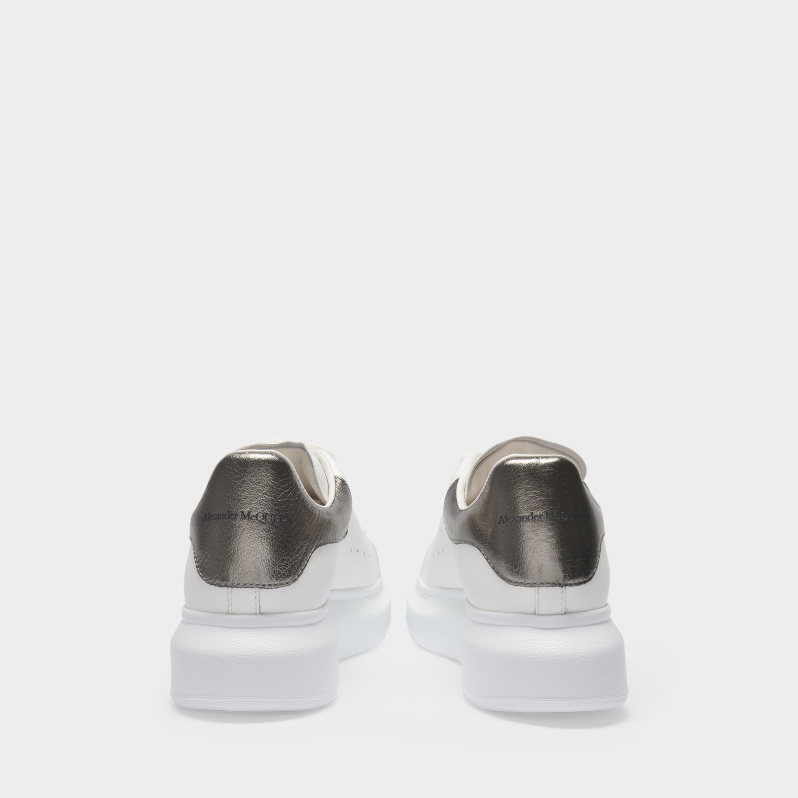 Sneakers Oversized Alexander Mcqueen Cuir Blanc Gris