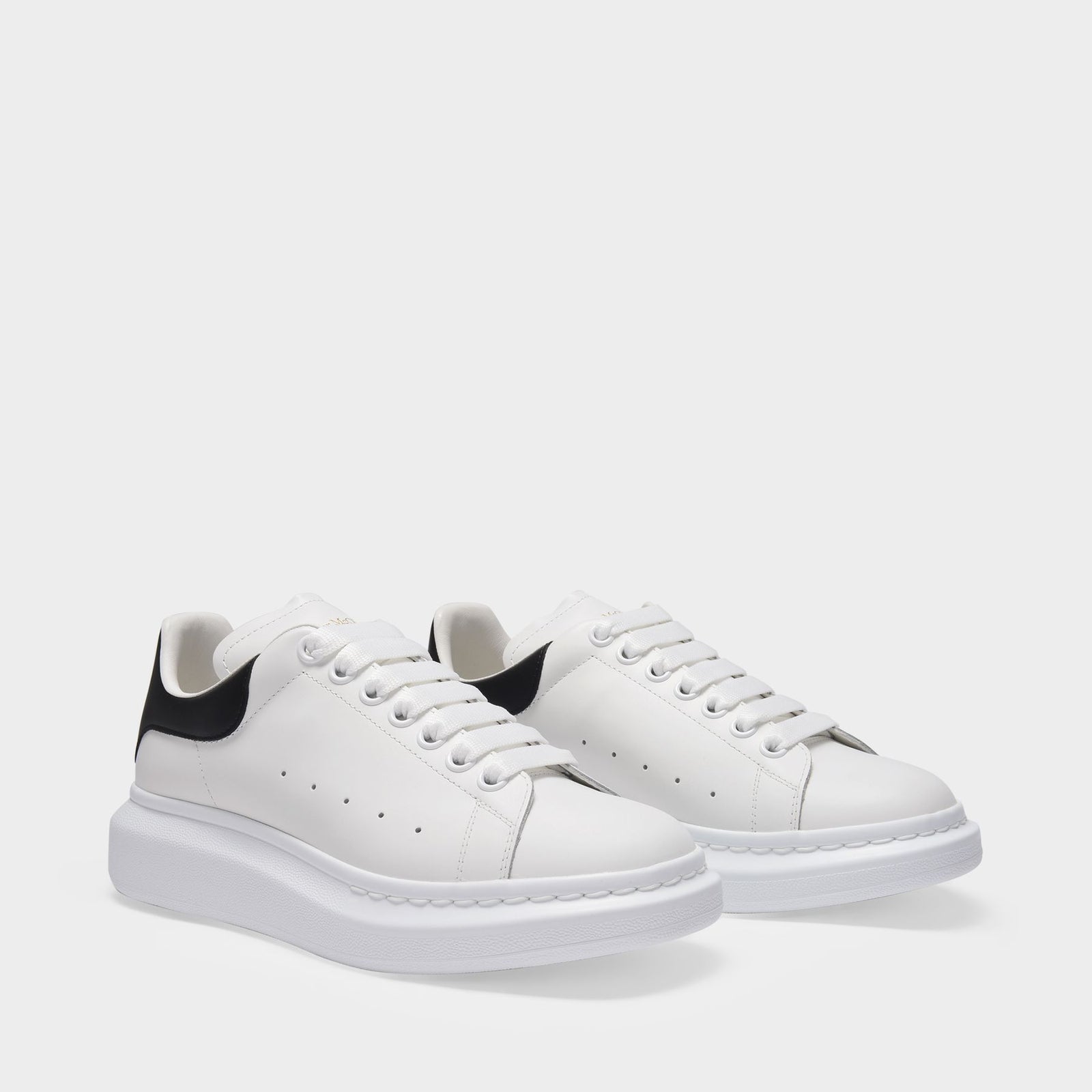 Sneakers Oversized Alexander Mcqueen Cuir Blanc Noir