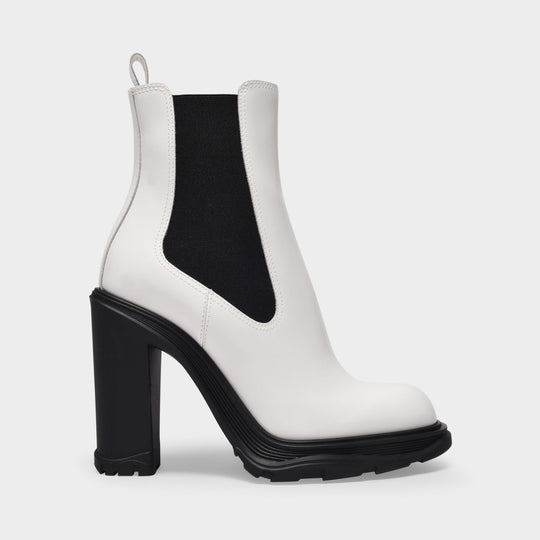 Bottes en Cuir Blanc