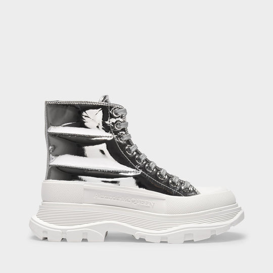 Bottines Tread Slick en Cuir Argenté