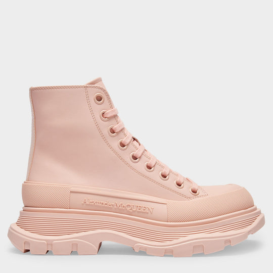 Bottines Tread Slick High en Cuir Rose