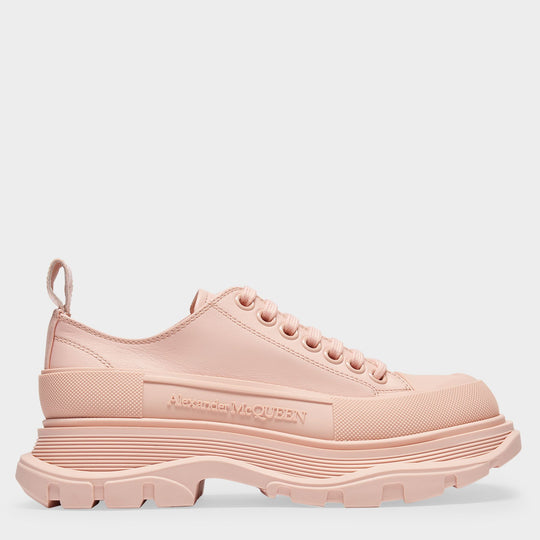 Baskets Tread Slick Low en Cuir Rose