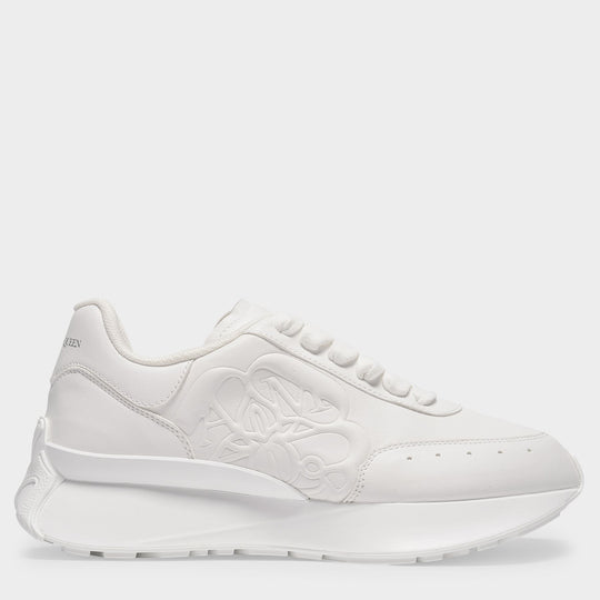 Sneakers Oversized - Alexander Mcqueen - Cuir - Blanc
