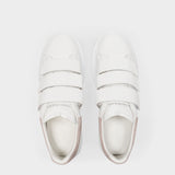 Sneakers Oversized - Alexander Mcqueen - Cuir - Blanc/Patchouli