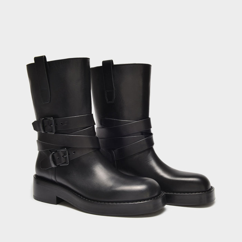 Bottines Julian A. en Cuir Noir