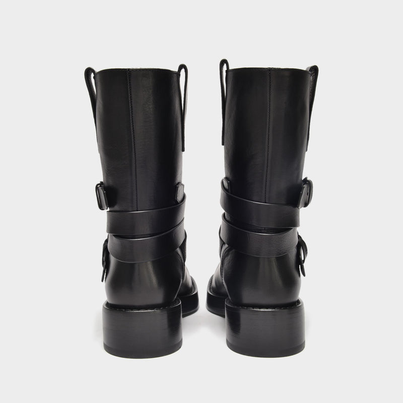 Bottines Julian A. en Cuir Noir