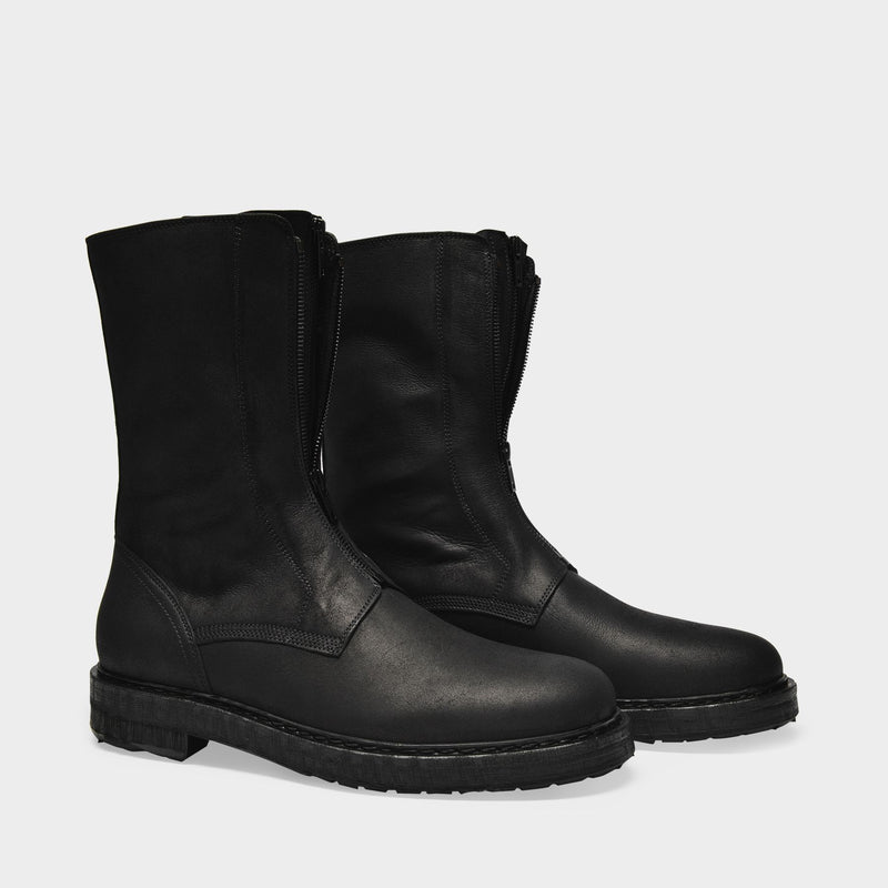 Bottines Willy A. en Cuir Noir