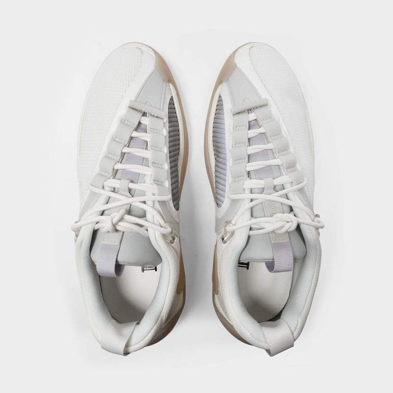 Sneakers B-Runner en Cuir et Mesh Blanc