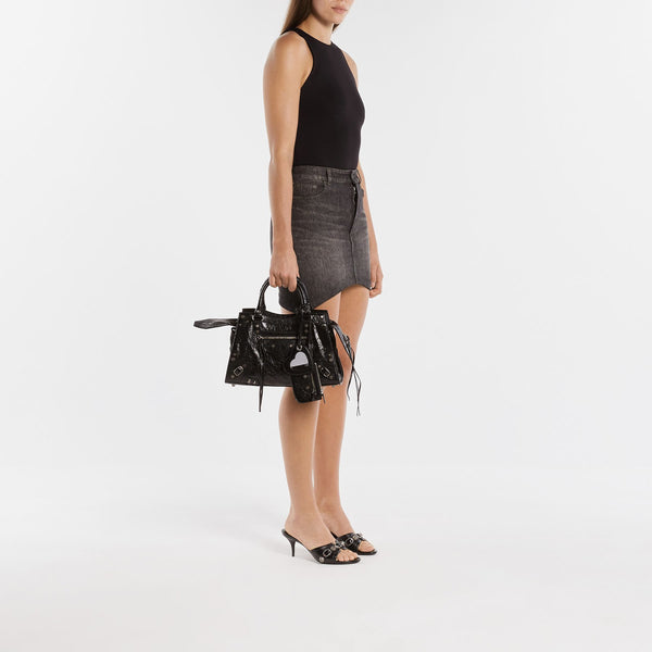 Sandales Cagole M70 - Balenciaga - Cuir - Noir